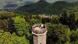 Rehbergturm  Trifels  Luftaufnahmen 4K [upl. by Arrahs]