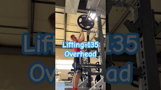 135 OVERHEAD PRESS ATTEMPT😵 [upl. by Kassey]