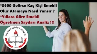 2022 Emekli Olacak Öğretmen Sayısı Analiz3600 bekleyen emekliliği gelmiş öğretmen sayısı ve Atamalr [upl. by Inalaehak]