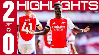 STARTING WITH A WIN ❤️  HIGHLIGHTS  Arsenal v Wolves 20  Havertz amp Saka  Premier League [upl. by Nivalc]