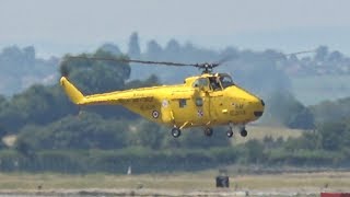 Westland WS553 Whirlwind HAR10 arrival at RNAS Yeovilton Air Day 2018 [upl. by Edlihtam]