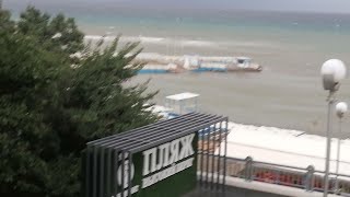 Анапа сегодня Дождь и шторм🏖️☔🌊 [upl. by Mitzl]