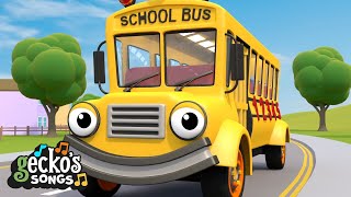 🚌WHEELS ON THE BUS🎵｜Geckos Garage Songs｜Kids Songs｜Trucks for Kids [upl. by Eltsyrhc577]