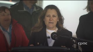 Starting soon Finance Minister Chrystia Freeland holds news conference to discuss budget measures [upl. by Ogilvy301]