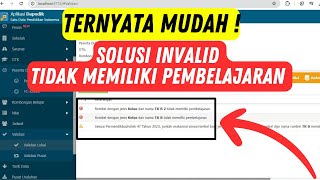 Solusi Invalid Pembelajaran Dapodik  Mudah  Dapodik 2025 [upl. by Loseff740]