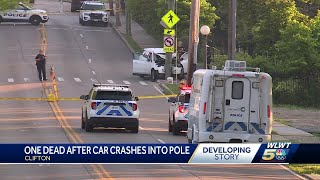 Coroner 1 dead after car crashes into pole Thursday morning in Clifton [upl. by Swetlana]