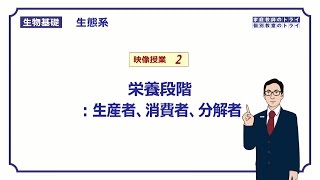 【生物基礎】 生態系2 栄養段階：生産者、消費者、分解者 （１６分） [upl. by Lanam605]