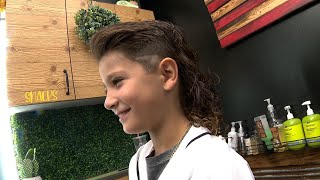 Nashville Boy Battling it Out in USA Mullet Championships [upl. by Greta]