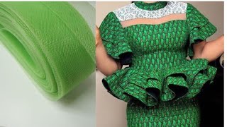 learn how to attach crinoline to peplum in less than 3mins [upl. by Oicneserc]