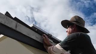 Installing scribe to barge boards on a tiled roof [upl. by Nnylecoj]