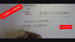 Understanding Micron concept mm to micron Use of micron unit convert mm to micron Micrometer [upl. by Haroppiz]