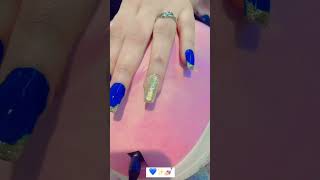 Nails extension ￼💙✨💅🏻 nails nailextension naildesign nailart nailtutorial nailpolish nail [upl. by Ching]