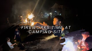 Fireworks time at camping site  Camping  Hokkaido  Japan 🇯🇵 [upl. by Baecher]