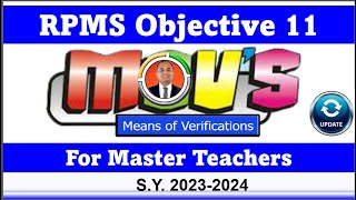 MOVs for RPMS Objective 11 for Master Teachers Work with Colleague in Analyzing Data SY 20232024 [upl. by Odin265]