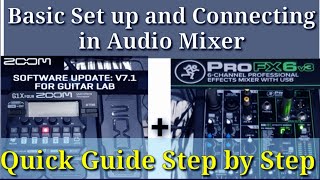 ZOOM G1X FOUR MULTI EFFECTS PROCESSOR  How to Set up and Connect into Audio Mixer Part 1 [upl. by Doe159]