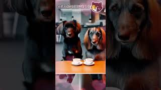 Amor perruno dos tazas de café y mil ladridos de amor meme amor perros viral trend fyp humor [upl. by Anitsirt665]