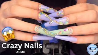 ASMR Acrylic Nail on Nail tapping amp scratching 💅🏻fast and aggressive [upl. by Arreit]