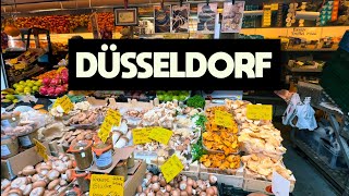 Food tour in Düsseldorf’s traditional Market in the old Town Februry 2024 [upl. by Yerffe]