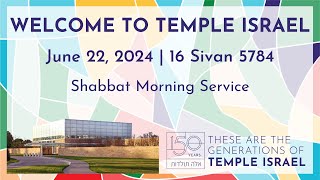 Shabbat Morning Service  June 22 2024 [upl. by Aticnemrac770]