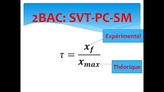 le taux d avancement final dune réaction exemple réaction dun acide avec leau chimie de 2bac [upl. by Stevena]