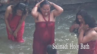 Salinadi mela mass holy bath latest  Hindu womens in Nepal [upl. by Atinaej]