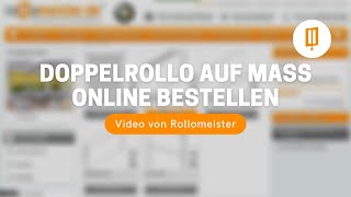 Doppelrollo auf Maß günstig online bestellen und kaufen  Video von Rollomeister [upl. by Gautious]