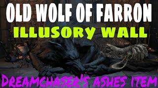 Dark Souls 3 Illusory Wall Old Wolf of Farron Dreamchasers Ashes Item [upl. by Nnylatsirk]