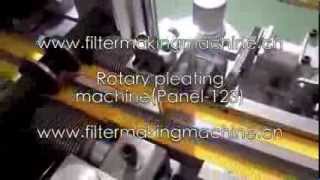 Rotary pleating machine for air filter producingMachine supplier wwwfiltermakingmachinecn [upl. by Sinylg]