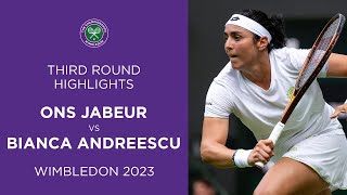 Ons Jabeur vs Bianca Andreescu  Third Round Highlights  Wimbledon 2023 [upl. by Anirbes91]