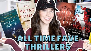 MY FAVORITE THRILLER BOOKS OF ALL TIME  24 thriller recommendations [upl. by Ermine814]