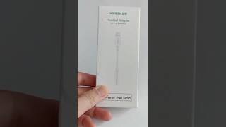 Unboxing UGREEN MFi Lightning to 35mm Headphones Adapter for iPhone  compatible DAC for iPhone [upl. by Jimmie601]