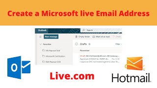 How To Create a Microsoft live Email Address 2022 [upl. by Zetes]