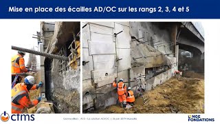 104 Réparation dun mur de soutènement en remblai renforcé par la technique ADOC [upl. by Dafna]