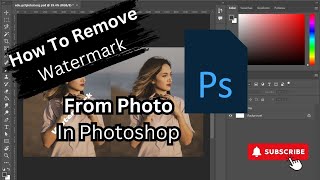 How to remove watermark from photo in photoshop Step By Step 2024 [upl. by Giralda]