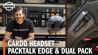 HarleyDavidson Cardo Packtalk Edge Bluetooth Headset Overview [upl. by Eineeuq]