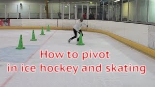 How To Pivot In Ice Hockey Power Skating  Learn to pivot forwards to backwards or forward tutorial [upl. by Evvy95]