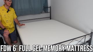 FDW 6 inch Gel Memory Foam Mattress [upl. by Ymmit]