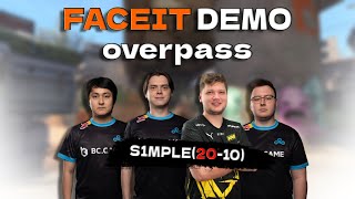 CS2 POV s1mple 2010 ws1mpleh0bbitAx1LeelectroNic vs FACEIT overpass  FACEIT DEMO [upl. by Runstadler547]