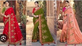 Beautiful sariii design for beautiful bridalsfashion bridal youtubeVideo sarisaristore [upl. by Enneles]