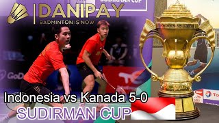 Indonesia 🇮🇩 vs Kanada 50  Badminton Sudirman Cup 2023 [upl. by Hsinam]