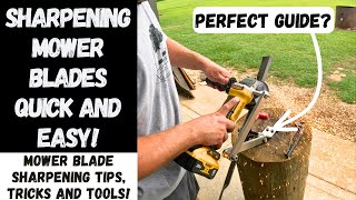 Sharpening Mower Blades Is EASY [upl. by Aicella]