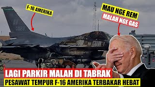 Gak Sengaja Ditabrak Pesawat Tempur F16 Seharga Setengah Triliun Milik Amerika Ini Terbakar Hebat [upl. by Hannan]