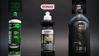 The Best One Step Car CompoundPolish  3D One vs Sonax Cut amp Finish vs Scholl Concepts S20 Black [upl. by God]