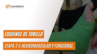 Vendaje para esguince de tobillo etapa 3 vendaje mixto neuromuscular y funcional [upl. by Ulrike]