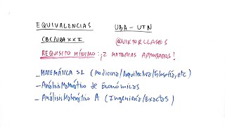 Equivalencias UBA y UTN ¡Todo lo que necesitas saber [upl. by Elimay]