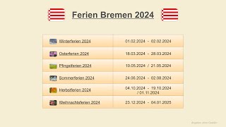 Ferien Bremen 2024 [upl. by Madison]