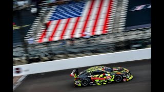 2024 IMSA Battle on the bricks at Indy  14 Vasser Sullivan RCF GT3 Onboard last half hour [upl. by Elrak]