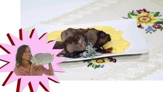 Guancetta di Manzo  Brasato con Polenta  Le Ricette di Alice [upl. by Meenen]