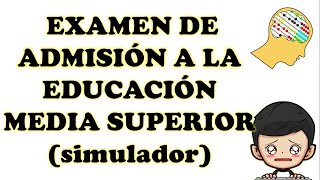 Examen de admisión preparatoria simulador [upl. by Ahsilra]