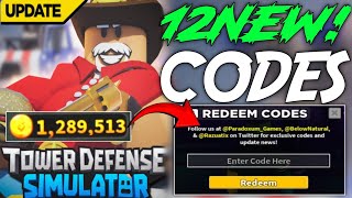 HURRY UP 💥 TOWER DEFENSE SIMULATOR ROBLOX CODES 2024  TDS CODES 2024 [upl. by Irtimed]